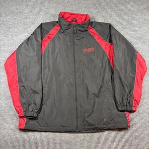 Snap-on Tools Jacket Men's XL Windbreaker Black Red Embroidered Full Zip Lined